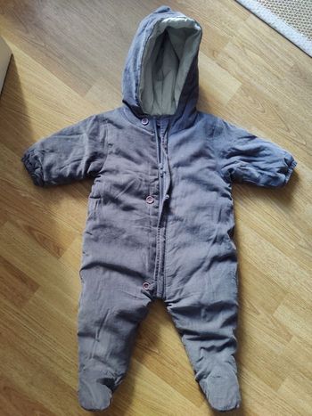Combi pilote bout'chou 6 mois grise