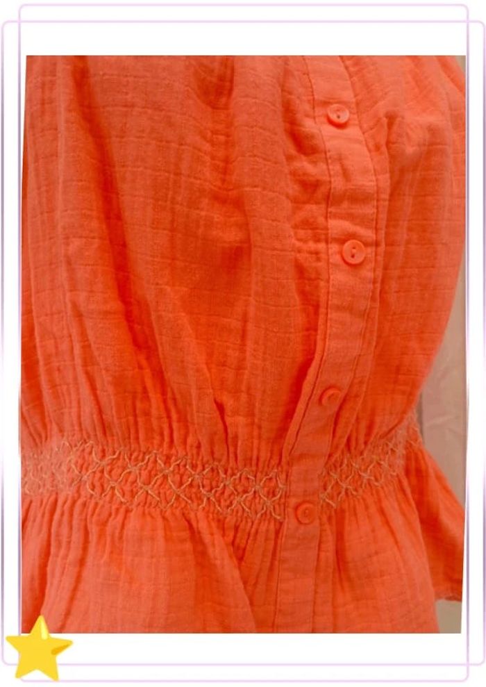 Top gaz de coton corail Camaïeu 44 - photo numéro 4