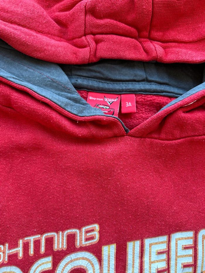 Pull sweat à capuche cars Disney 3 ans - photo numéro 3