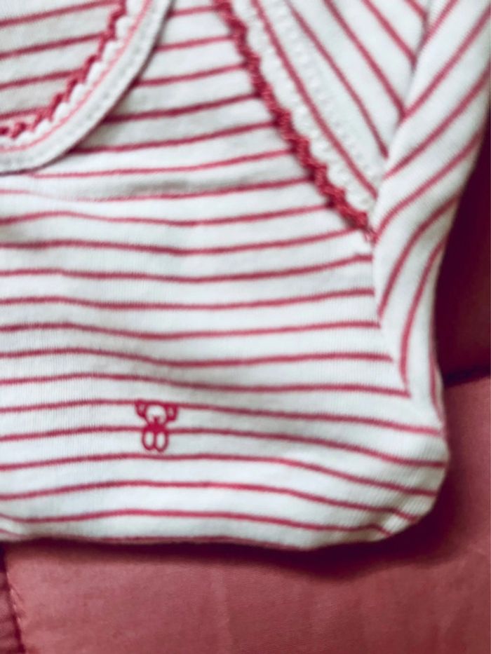Lot de 3 bodys manches courtes- taille 3 mois- Obaïbi - photo numéro 3