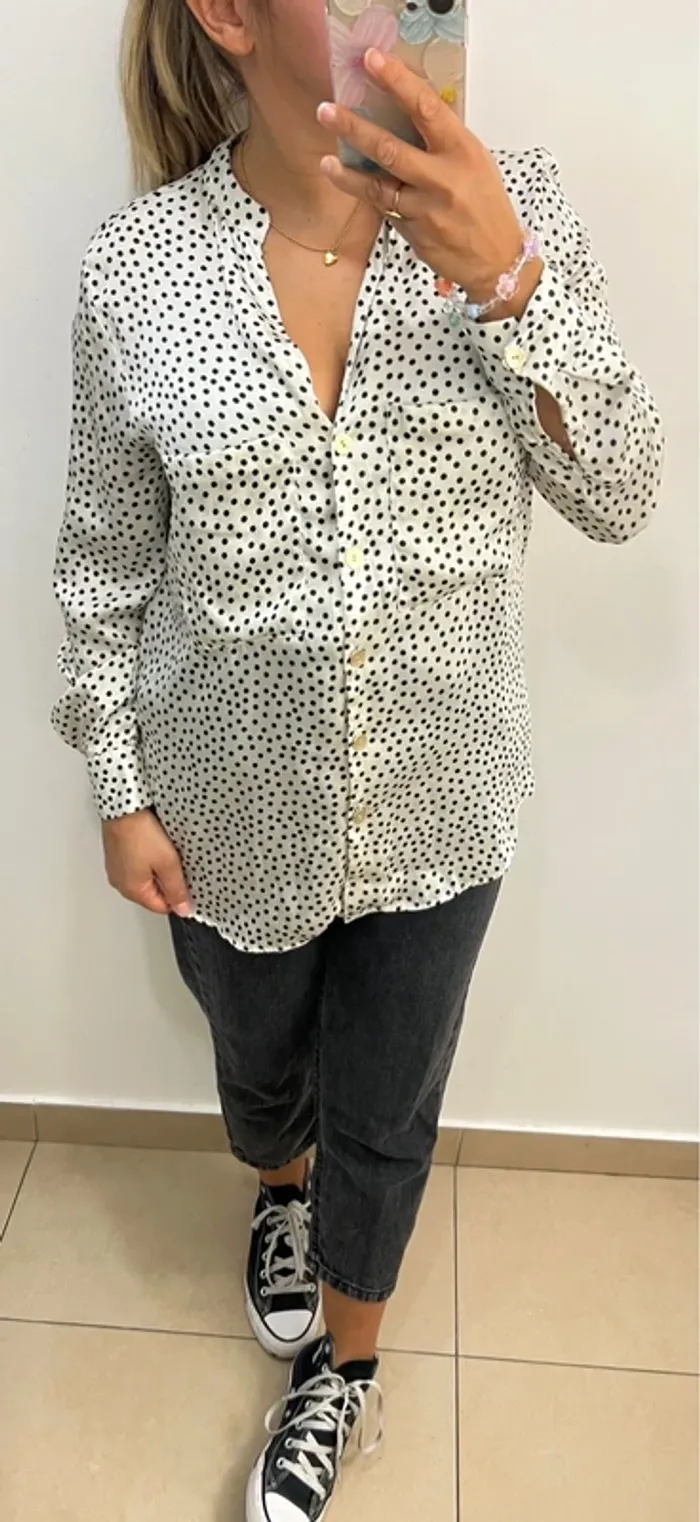 Chemise à pois Zara - photo numéro 4