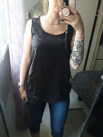 Débardeur bretelles dentelles