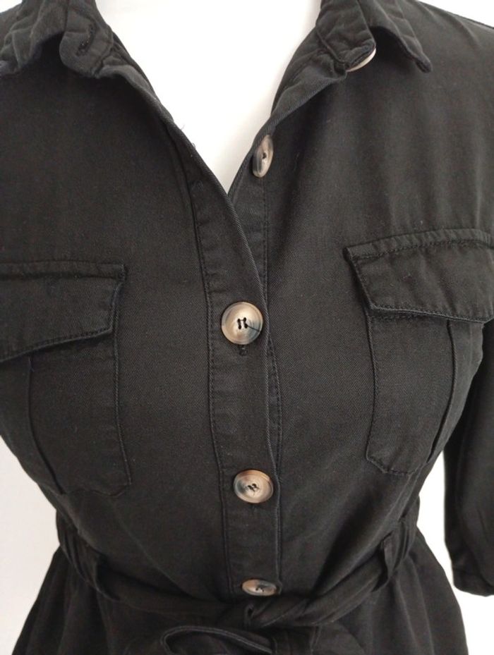 Zara - Robe "chemise" taille S | fluide - noire - photo numéro 4