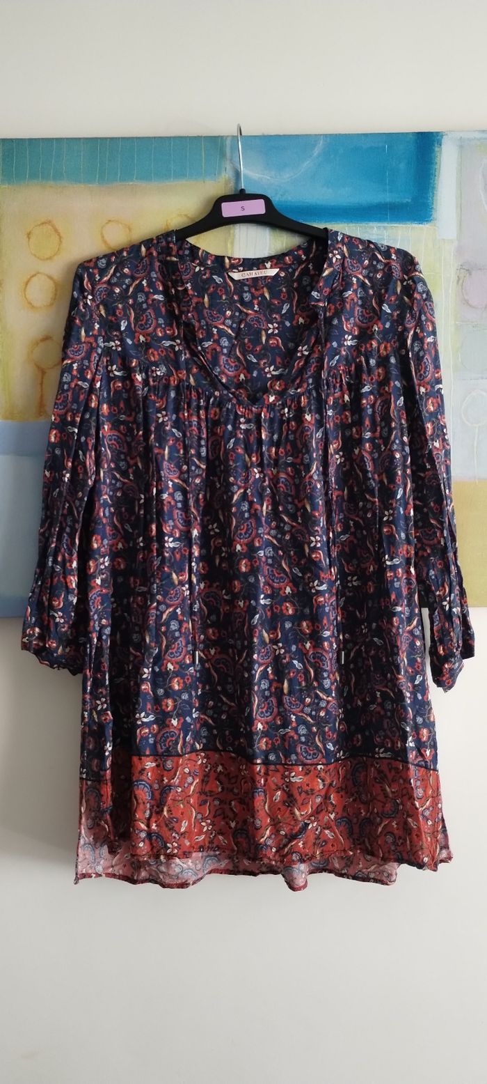 Blouse tunique fleurie