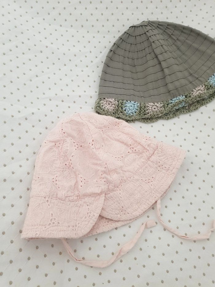 2 chapeaux bebe fille - photo numéro 5