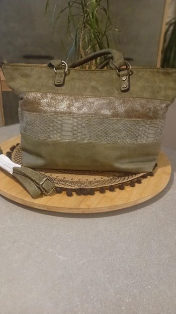 Sac à main et Bandoulliere, Grande Contenance Vert