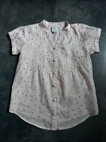 Très joli chemisier rose à étoiles dorées 6 ans Little karl Marc john