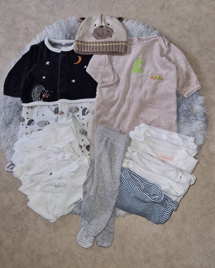 lot 13 vêtements bébé garçon 1 mois - photo numéro 5