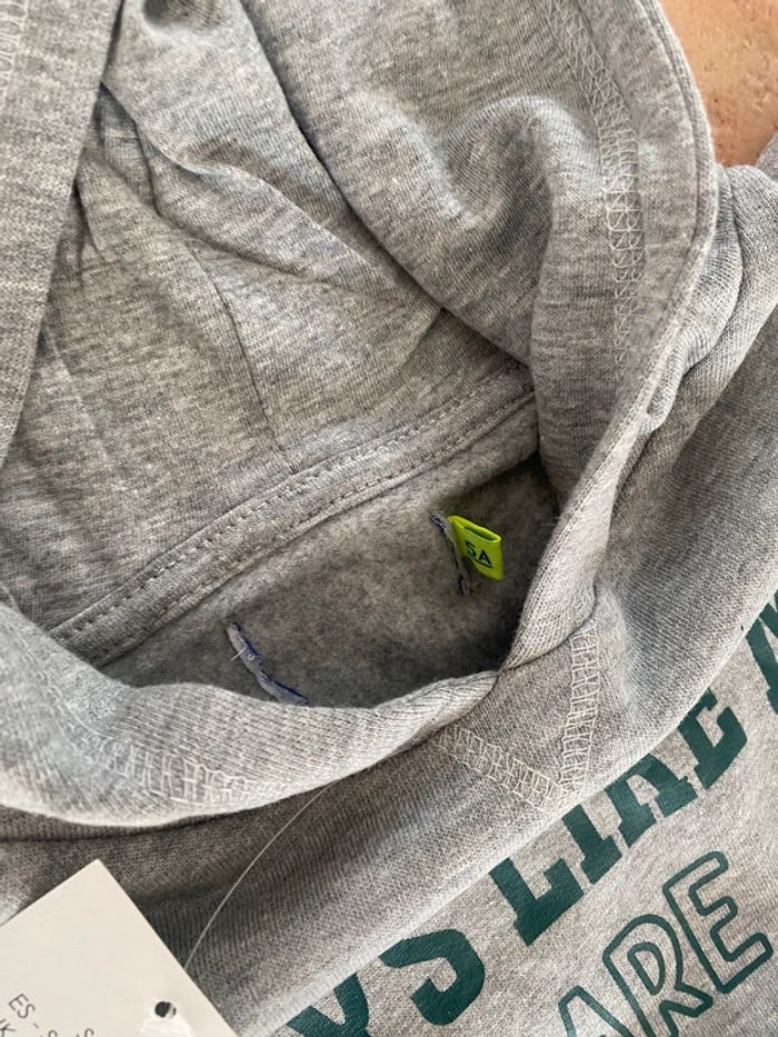 Pull à capuche gris 8 ans Sweat - photo numéro 3