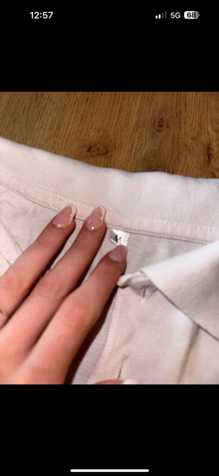 Polo blanc crème M - photo numéro 3