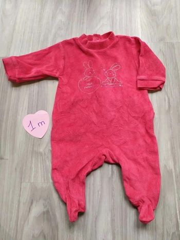 pyjama velours 1 mois