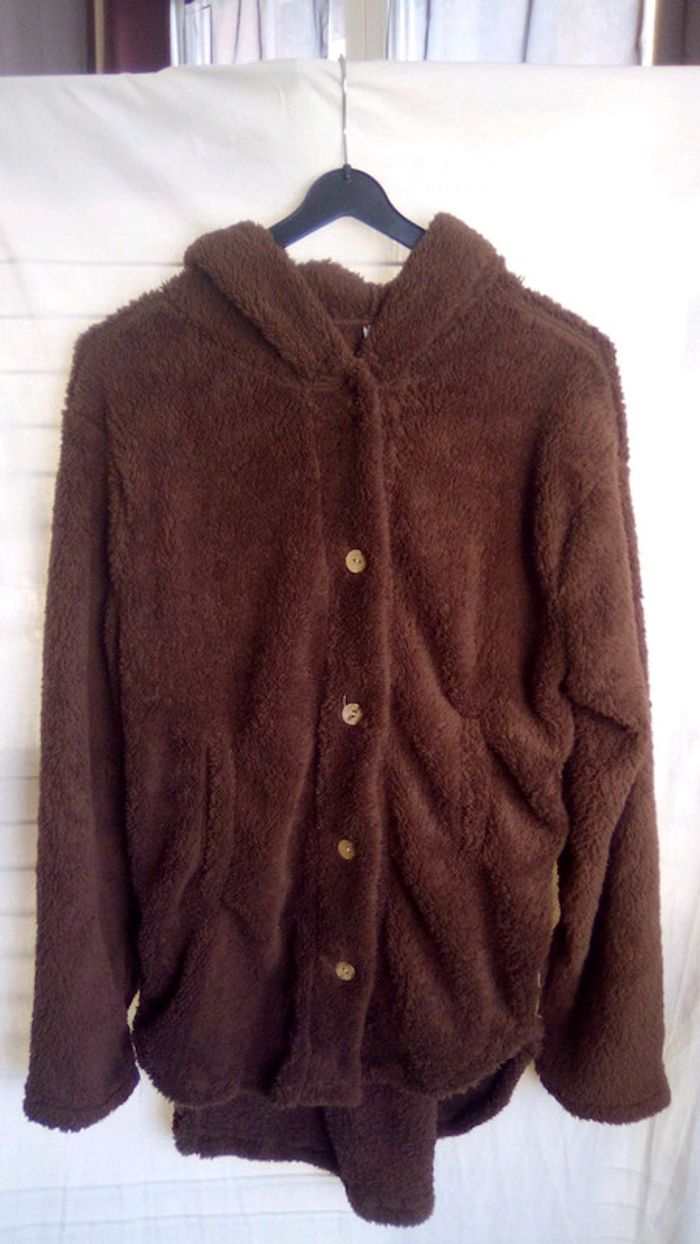 Gilet chocolat à capuche neuf