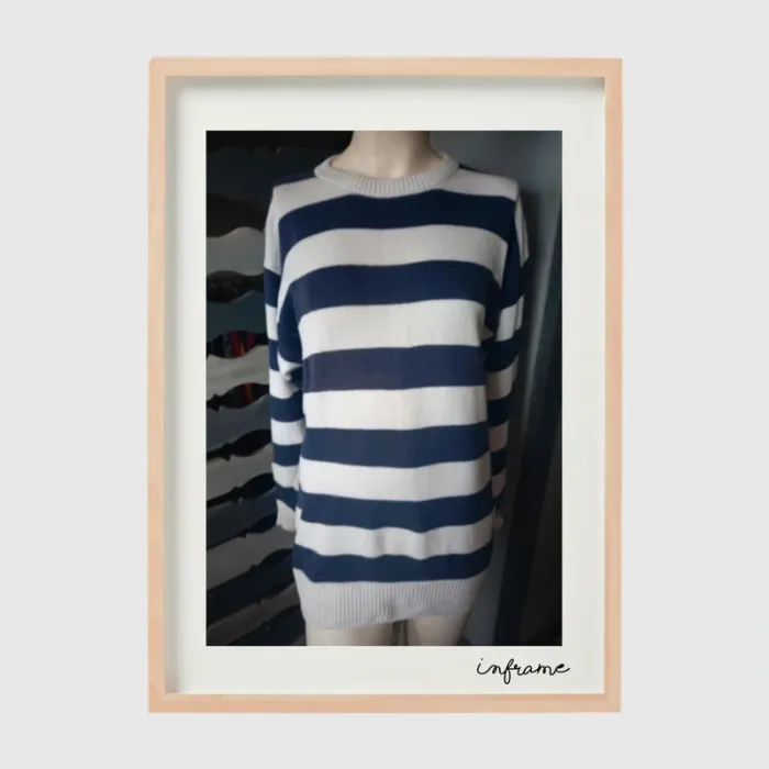 Pull bleu 4t blanc taille 38/40