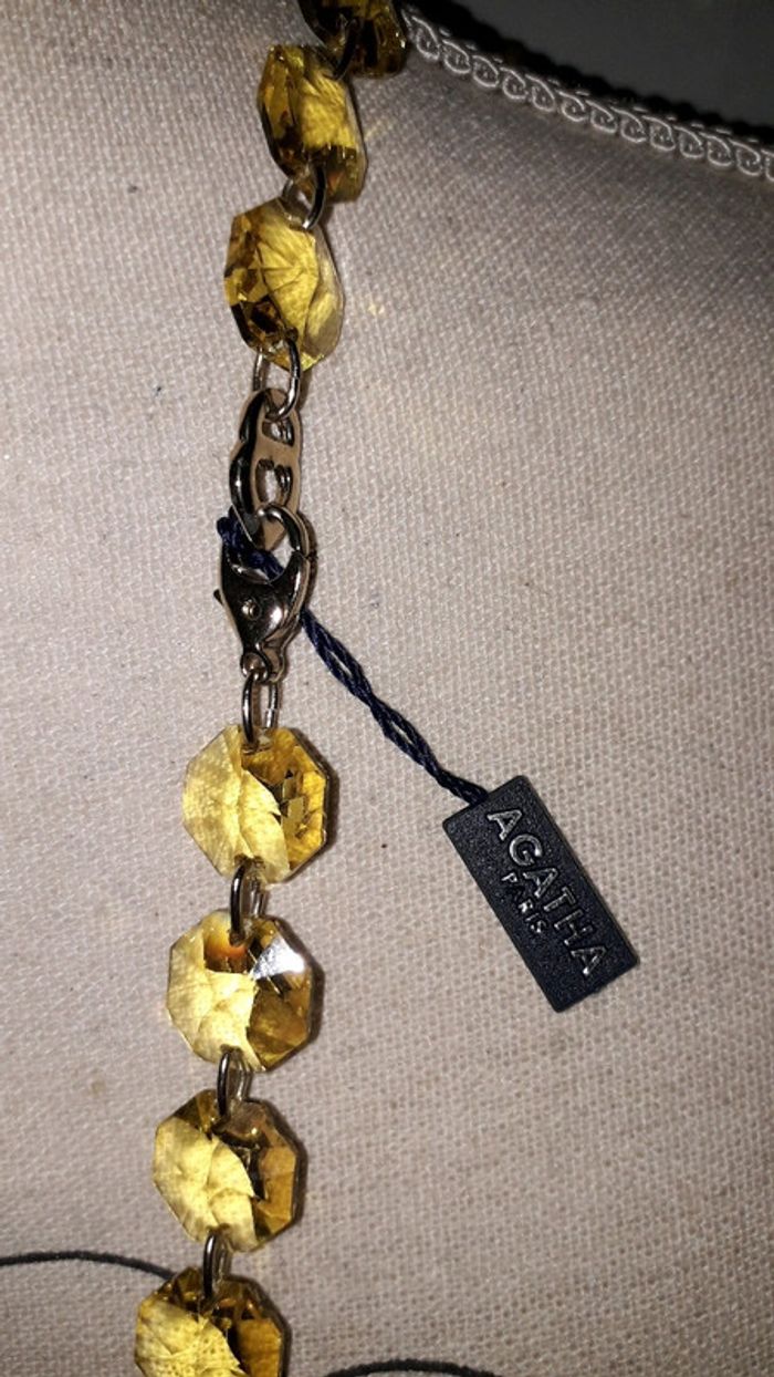 Collier jaune neuf - photo numéro 3