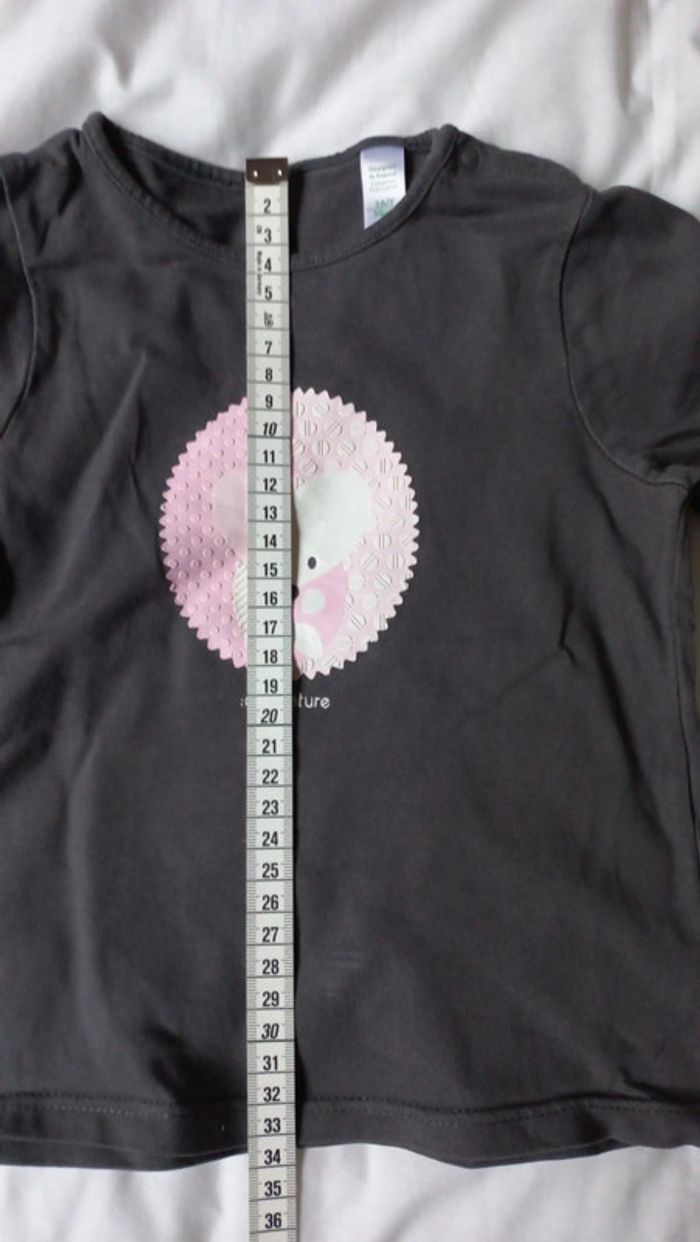 T-shirt gris hérisson rose - photo numéro 4