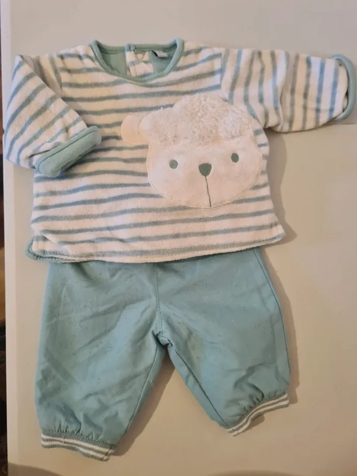 Ensemble bleu 1 mois