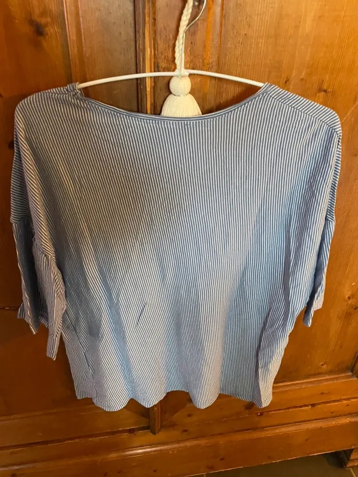 Haut teeshirt large rayé L - photo numéro 2