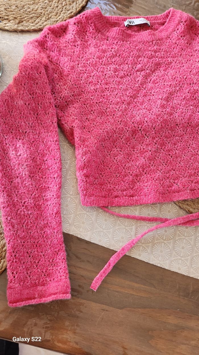 Pull rose zara - photo numéro 3