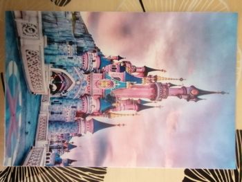 Affiche en tissu Disney Château de la Belle au Bois Dormant pink