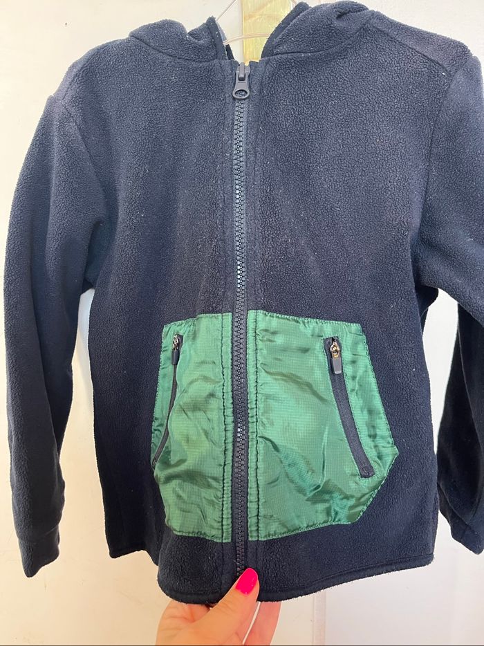 Gilet Kiabi bleu marine vert - photo numéro 2