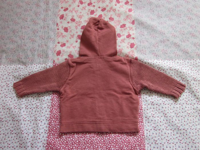 Gilet à capuche marron 3 mois - photo numéro 2