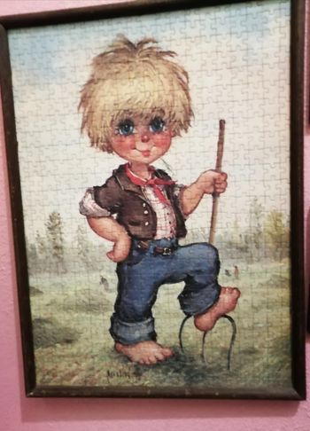 Cadre puzzle poulbot petit paysan 