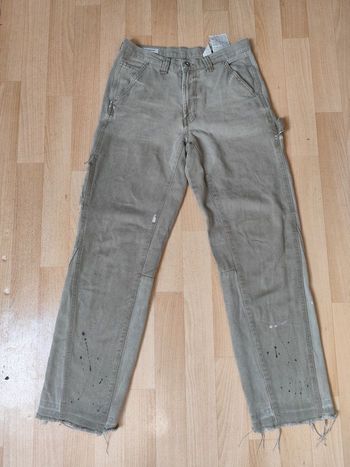 Jean flare zara vert kaki