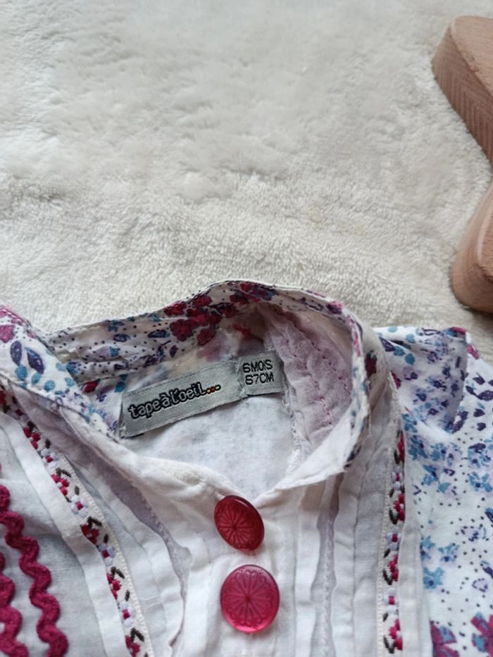 Blouse fleuri violette 6 mois Tape à l'œil - photo numéro 3
