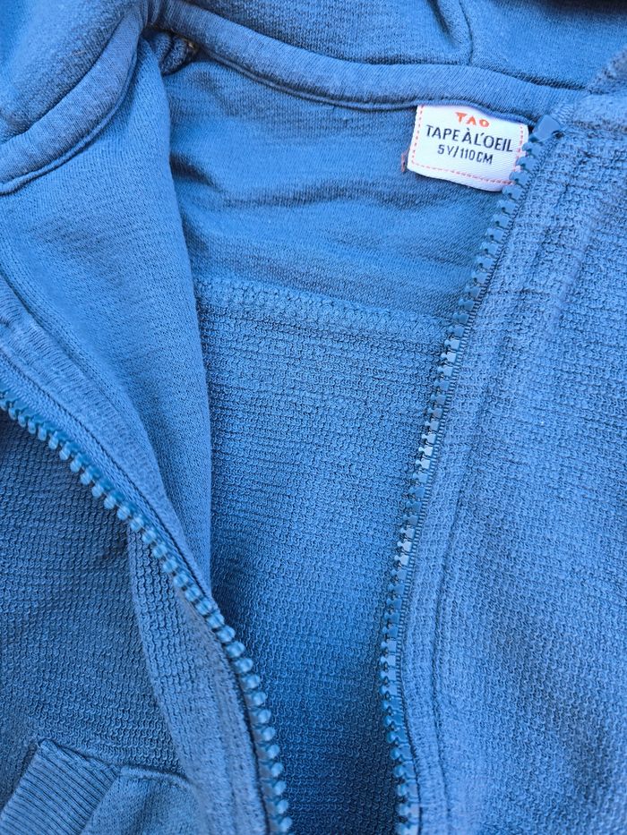 Pulle sweat gilet zippé à capuche 5 ans garçon Tape à l'oeil - photo numéro 4