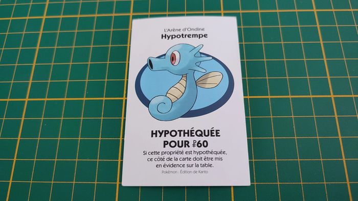 Titre de propriété Hypotrempe pièce détachée jeu de société Monopoly Pokémon édition de Kanto #C43 - photo numéro 2