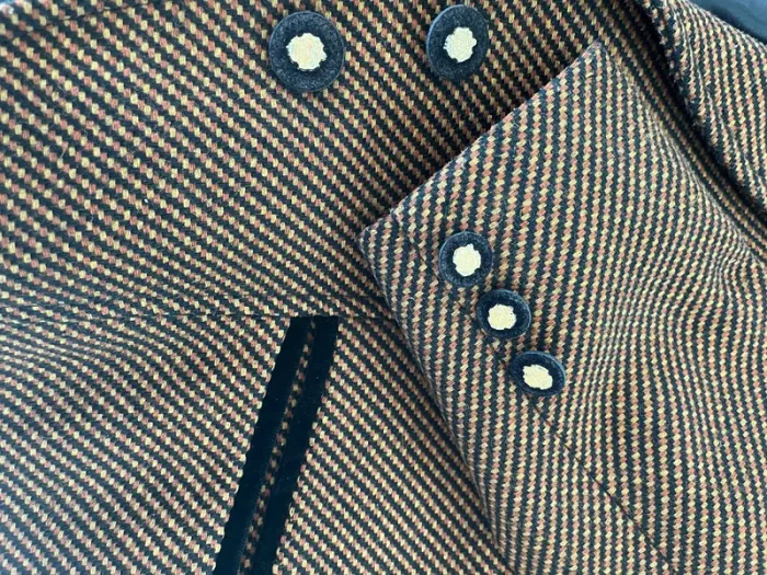 Veste blazer marron et velours noir - photo numéro 5