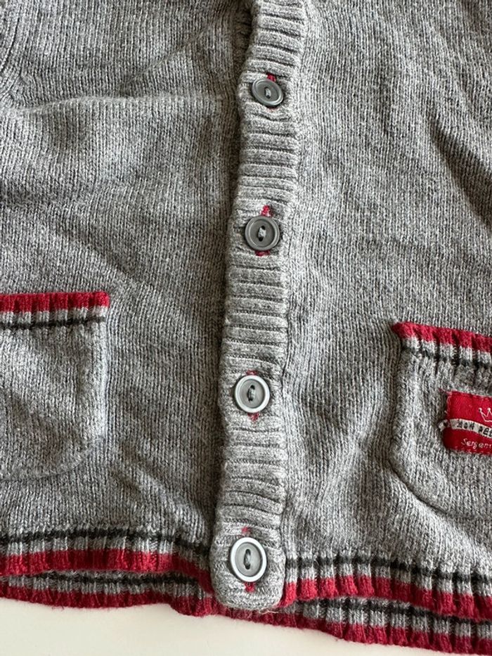 Gilet garçon gris - 9 mois - Sergent Major - photo numéro 3