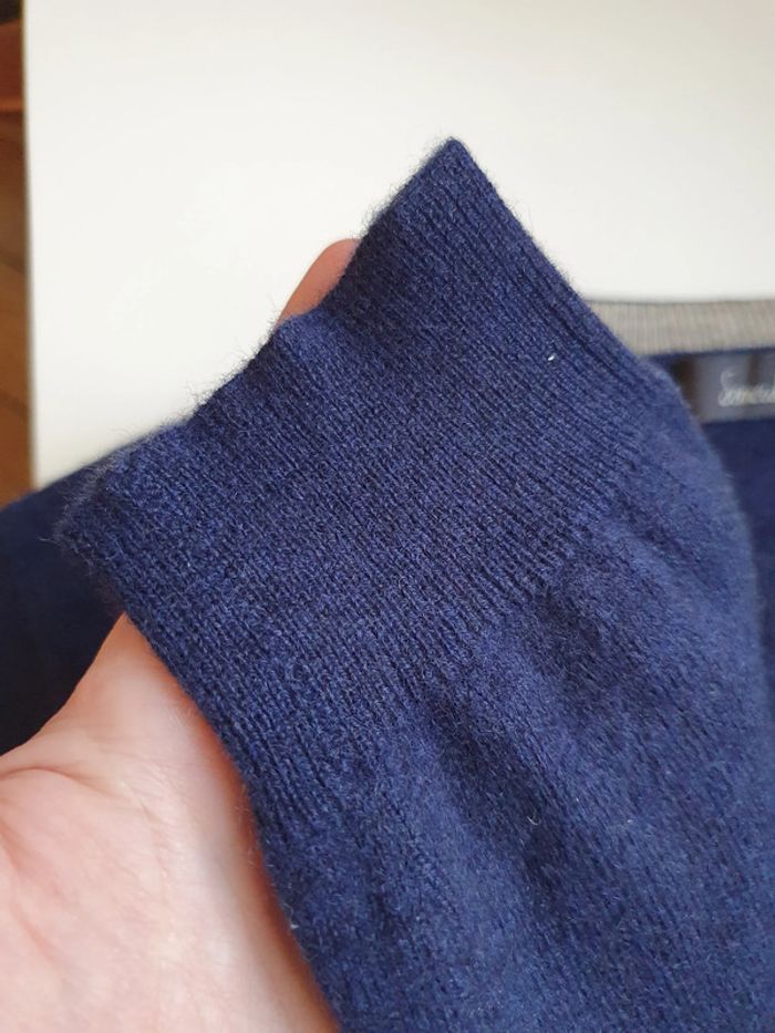 Pull col rond cachemire bleu - Somewhere - Taille M - photo numéro 4