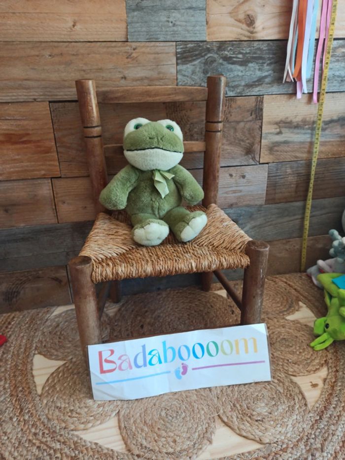 peluche grenouille verte vintage tbe