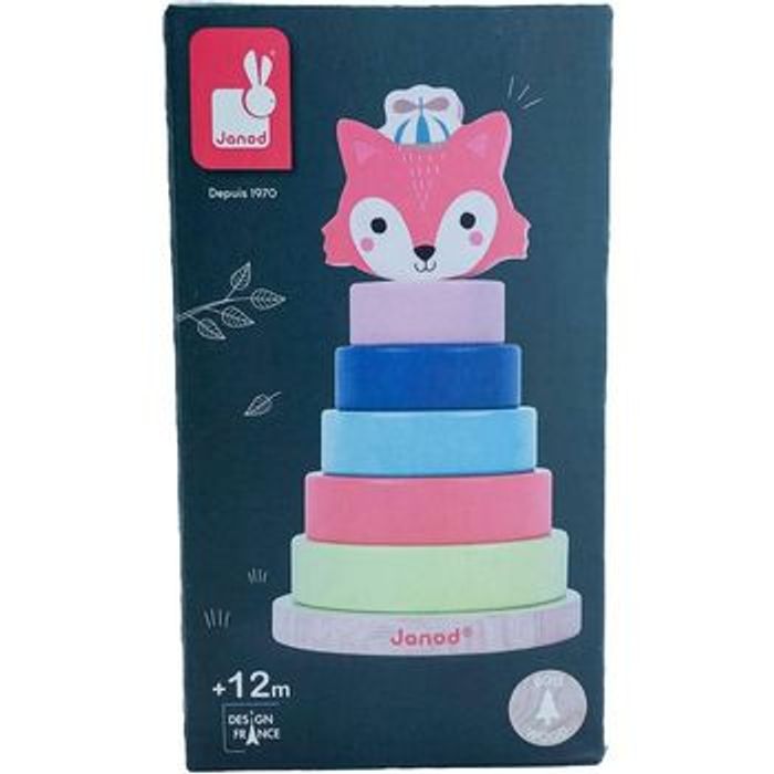 NEUF - Janod - Empilable Renard Baby Forest en bois