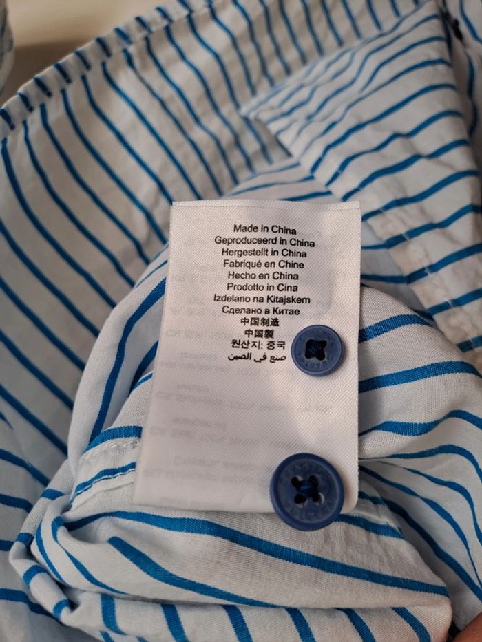 Chemise rayée bleue et blanche - photo numéro 4