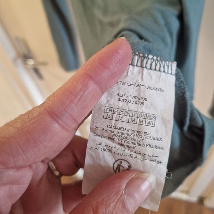 M tee shirt manches longues vert turquoise - photo numéro 3