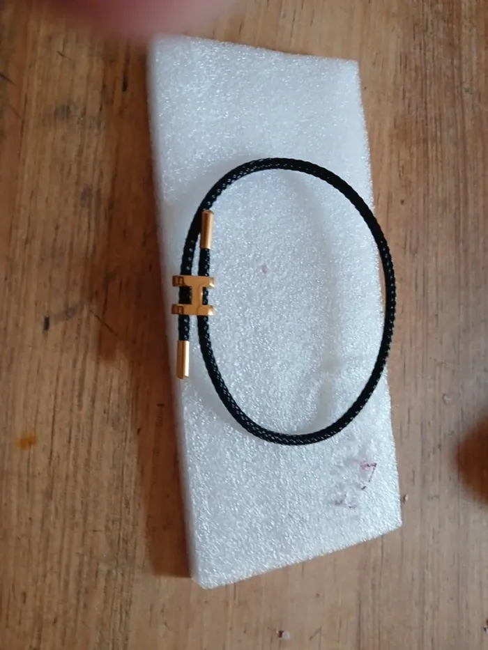 Bracelet en fils semi cuir H - photo numéro 7