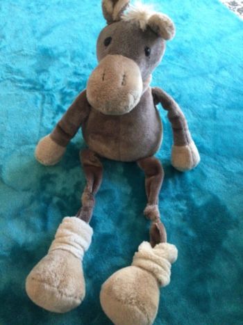 doudou cheval 43 cm très doux playkids tbe
