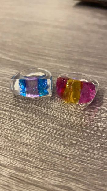 Lot de 2 bagues princesse