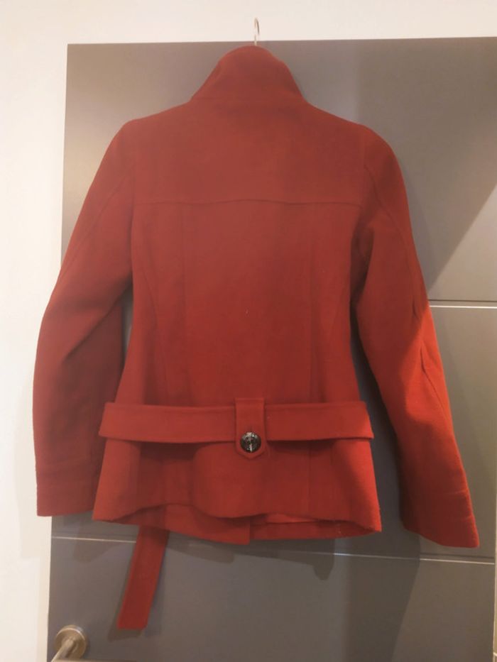 Caban en laine rouge - photo numéro 3