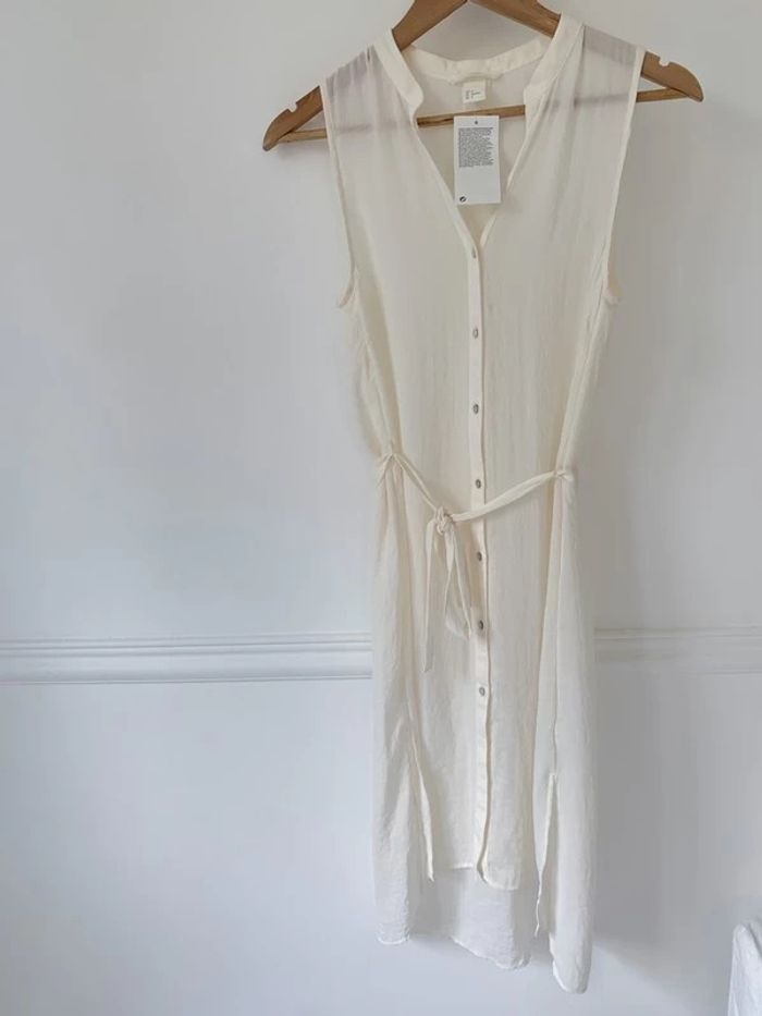 Robe chemise crème neuve avec étiquette H&M