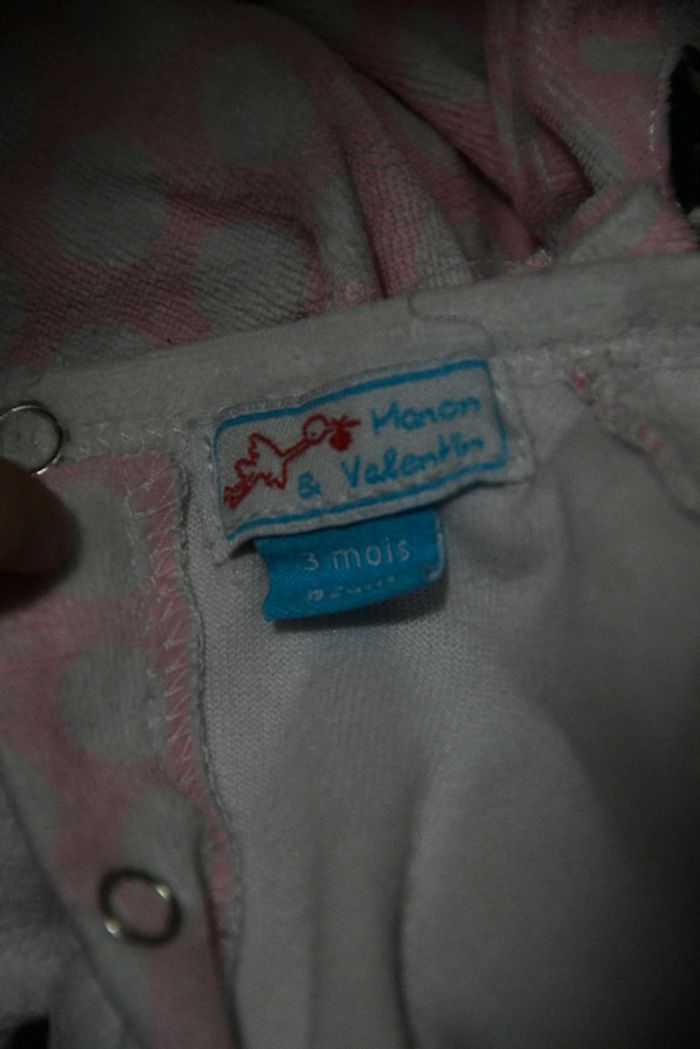 Pyjama velours panda, 3mois - photo numéro 6