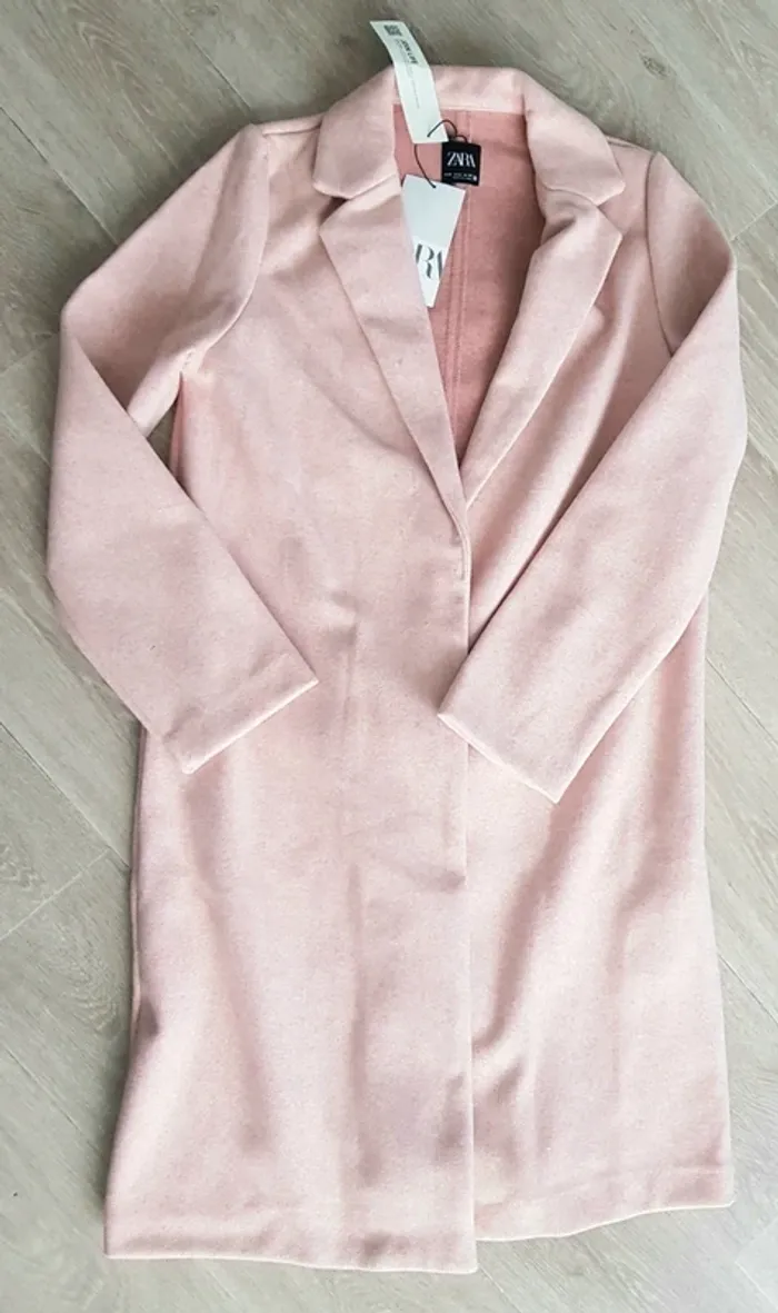 Manteau Zara rose taille m - neuf - photo numéro 7