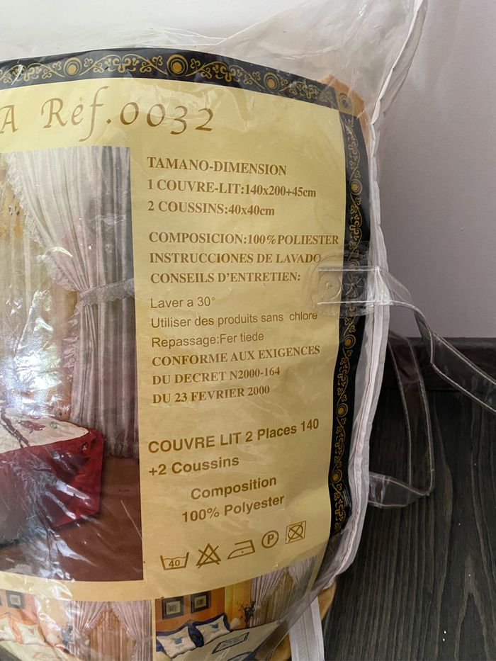 Dessus de lit / couvre lit 2 personnes satiné - photo numéro 9