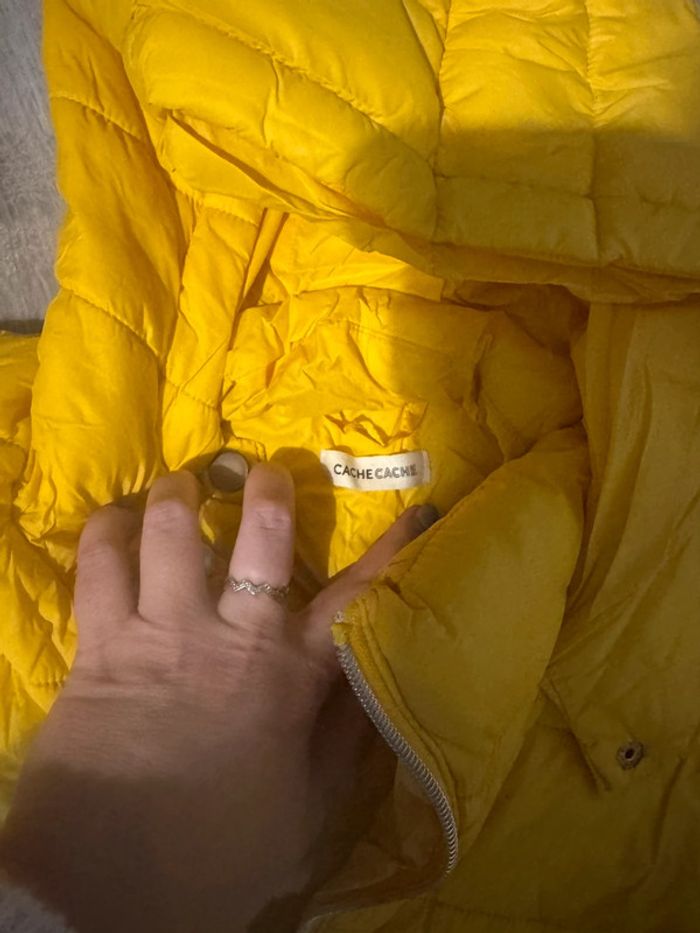 Manteau doudoune cache cache jaune 42 - photo numéro 2