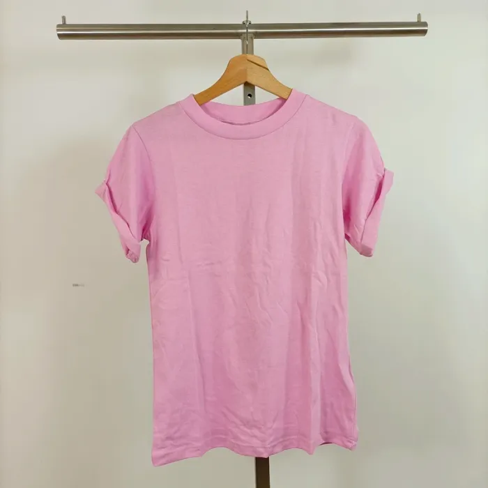 T-shirt rose uni – Topshop – Taille 34 (XS) A683