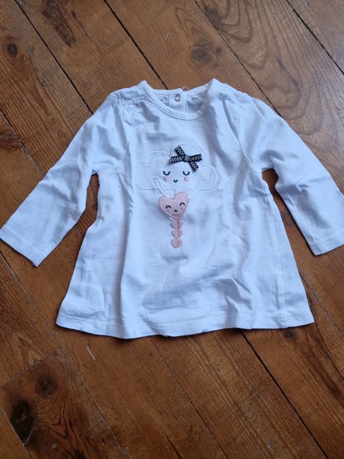 Lot 5 tee shirt manche longues 6 mois - photo numéro 4