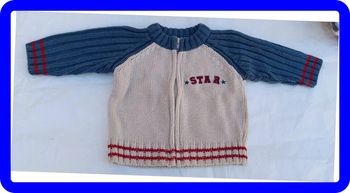 Gilet zippé 6 mois In Extenso