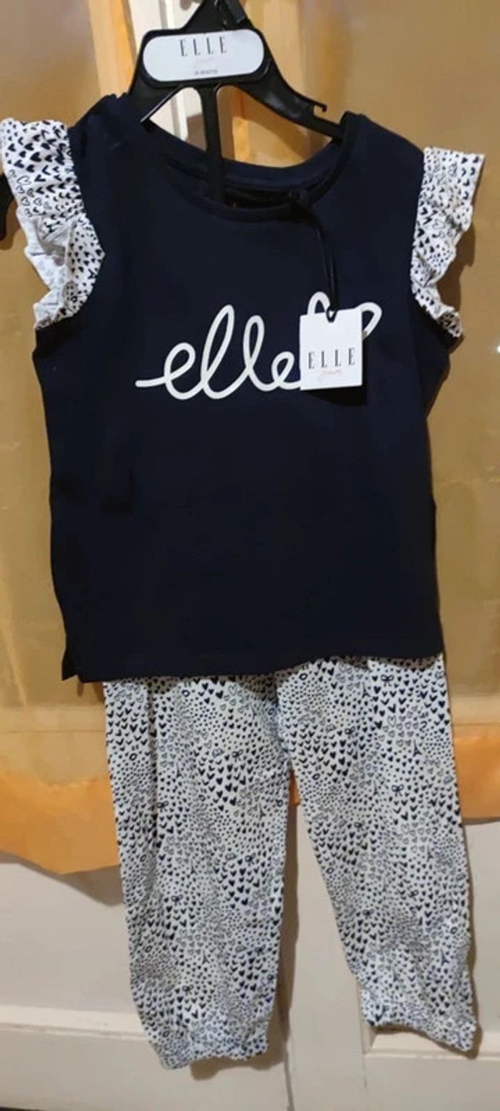 Superbe t-shirt et pantalon été 2/3ans Elle neuf